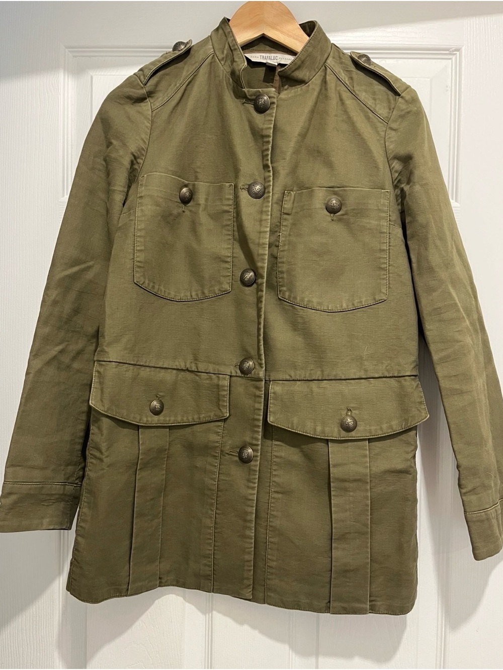 Zara Military-Inspired Olive Green Jacket